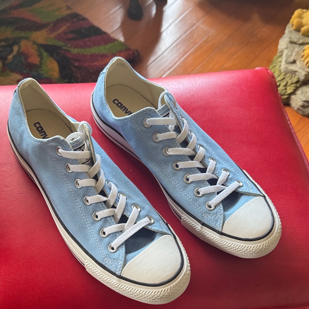 Converse Men's Light Blue Canvas Sneakers